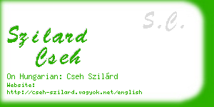 szilard cseh business card
