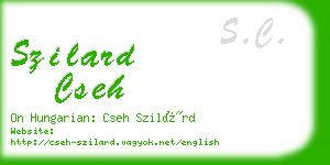 szilard cseh business card